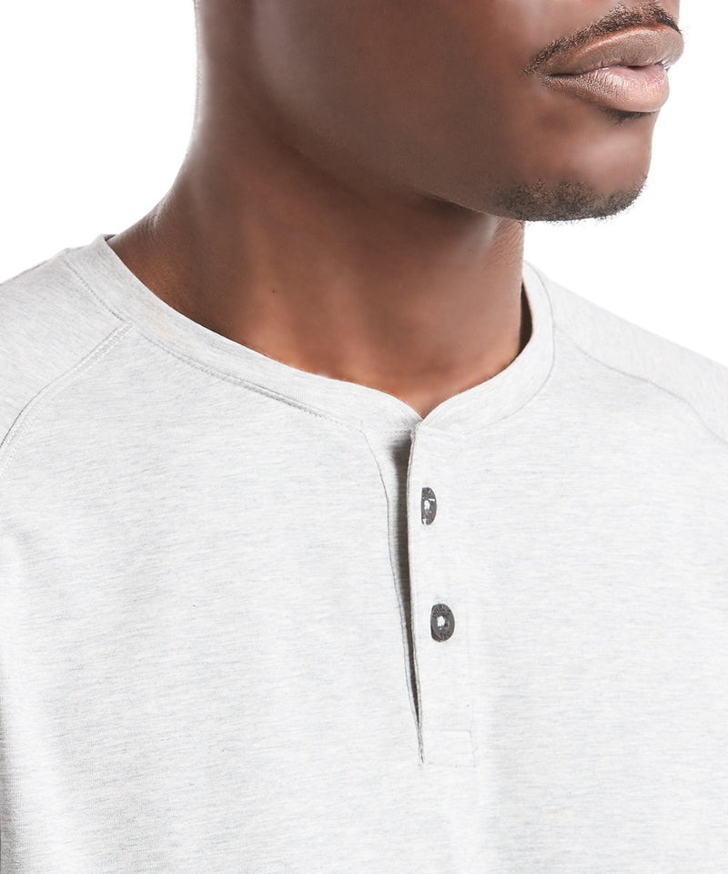 GO-TO HENLEY SHORT SLEEVE | HEATHER SILVER SPOON