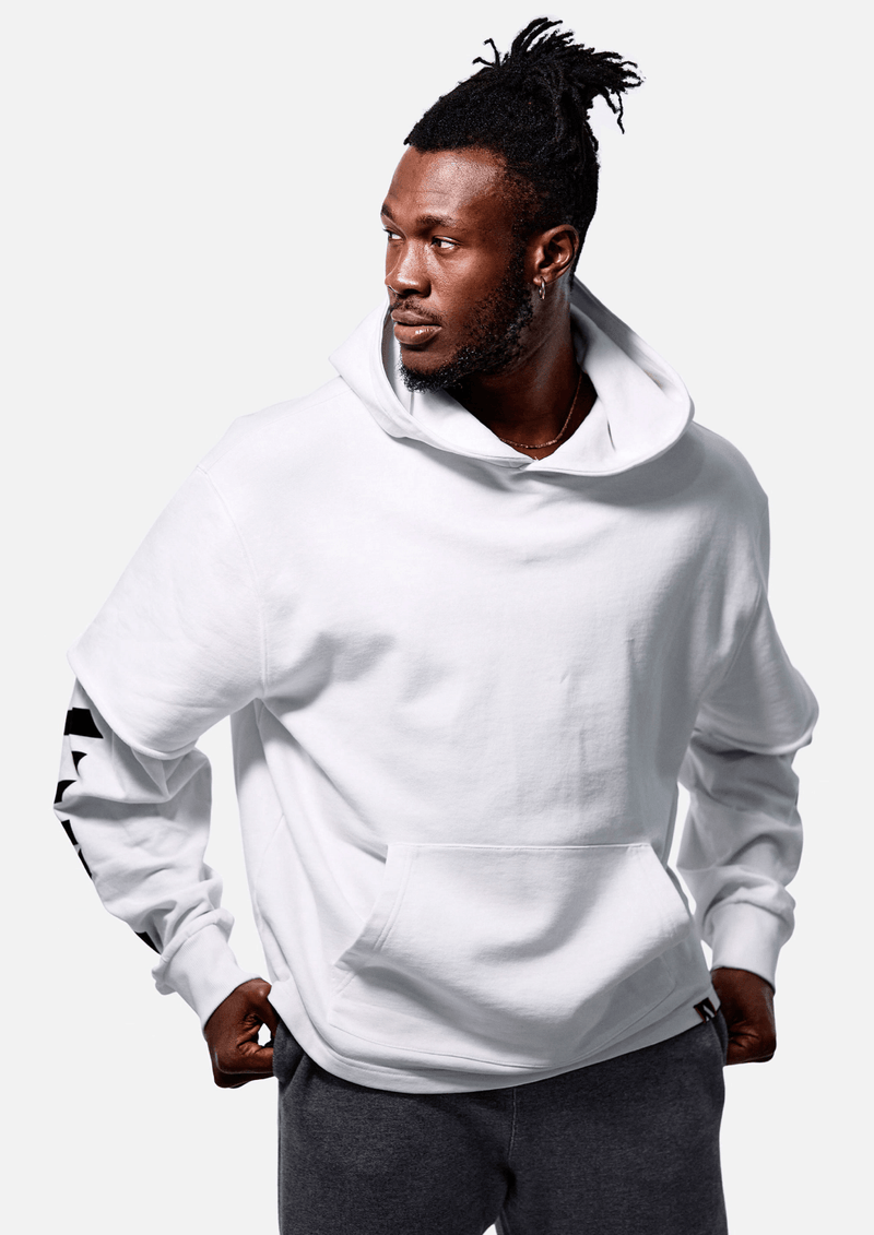 LAYERED PIECE HOODIE | WHITE - Le Mec